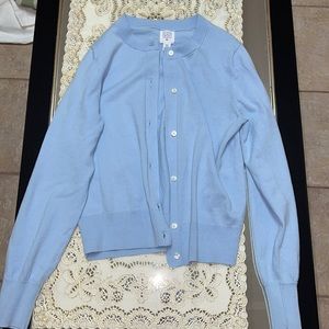 Core life light blue long-sleeved cardigan